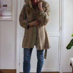 70s faux fur and leather jacket